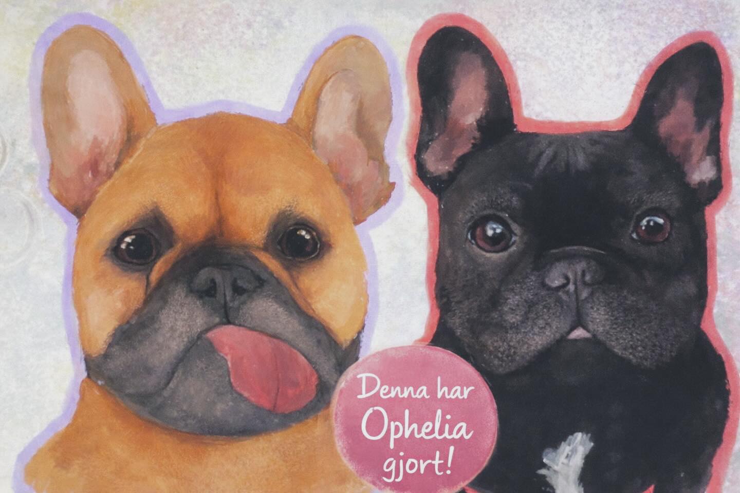 Dottern har målat av hundarna ❤️